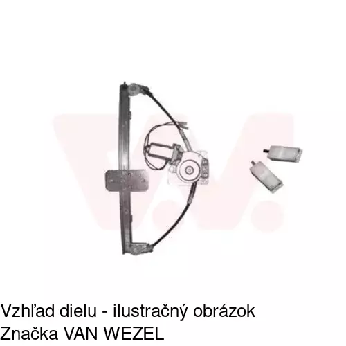 Elektrický mechanizmus okna dverí 6007PSE5 /POLCAR/ - obr. 2