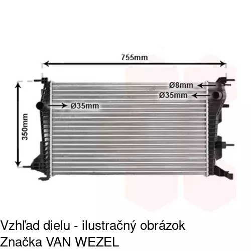 Chladiče vody 601408A4 /POLCAR/ - obr. 1