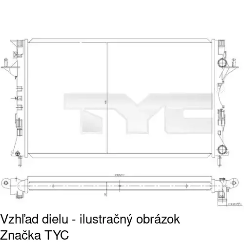 Chladiče vody 603708A2 /POLCAR/ - obr. 1