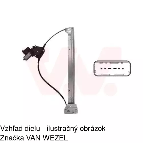 Mechanizmus sťahovania okna elektrický bez motora 6041PSG2 /POLCAR/ - obr. 4