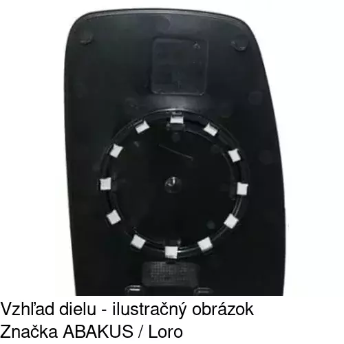 Sklo vonkajšieho zrkadla s držiakom 6042545E /POLCAR/ - obr. 4