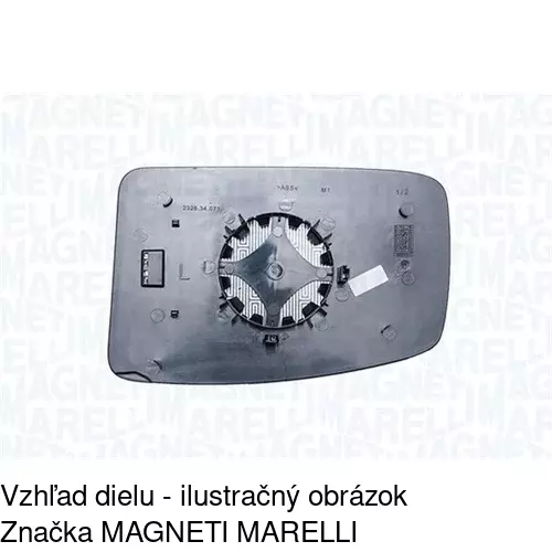 Sklo vonkajšieho zrkadla s držiakom 60N1543E /POLCAR/ - obr. 3