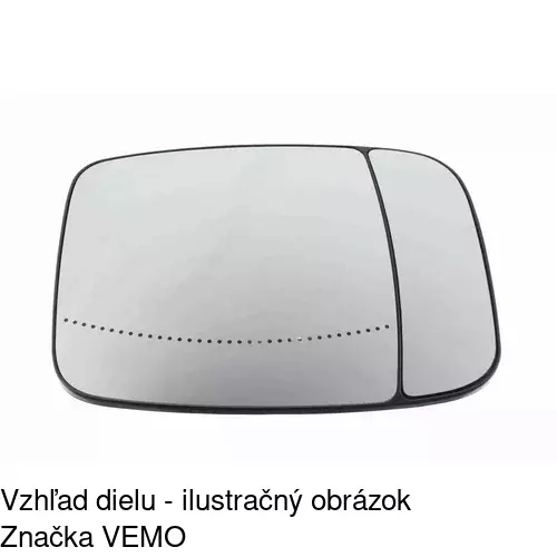 Sklo vonkajšieho zrkadla s držiakom 60N2544M /POLCAR/ - obr. 3