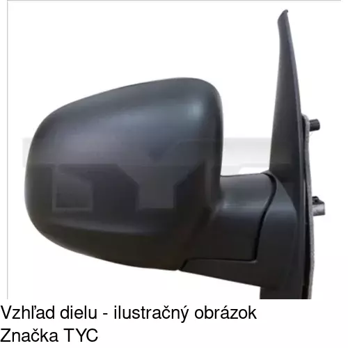 Vonkajšie zrkadlo 60U1523M /POLCAR/ - obr. 2