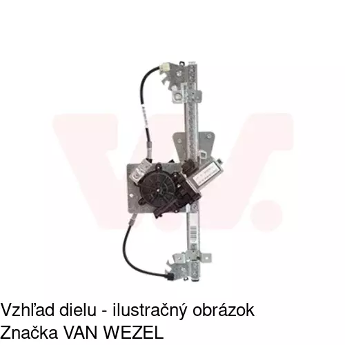 Mechanizmus sťahovania okna elektrický bez motora 6522PSG4 /POLCAR/ - obr. 2