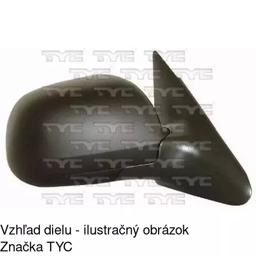 Sklo vonkajšieho zrkadla s držiakom POLCAR 6920557M
