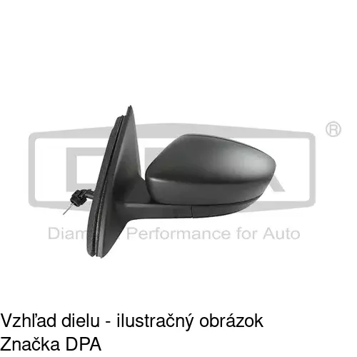 Sklo vonkajšieho zrkadla s držiakom 69B1545M /POLCAR/ - obr. 3