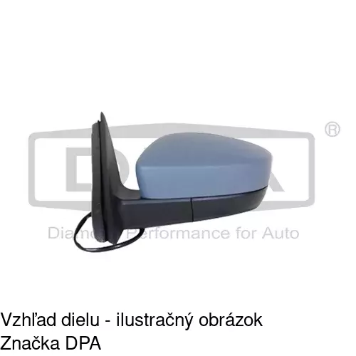 Sklo vonkajšieho zrkadla s držiakom 69B1545M /POLCAR/ - obr. 5