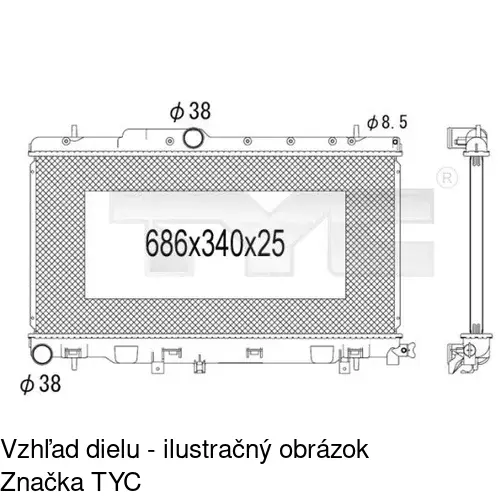 Chladiče vody POLCAR 721208-1