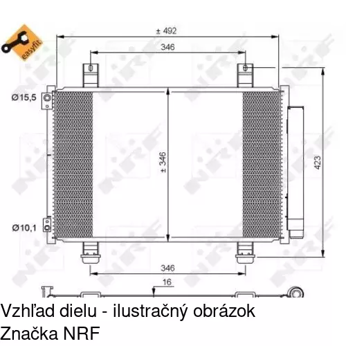 Chladiče klimatizácie 7406K8C1S /POLCAR/ - obr. 1