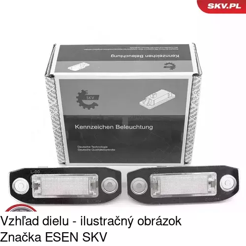 Svetlo na osvetlenie evidenčného čísla POLCAR 9042958E