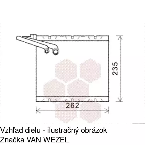 Výparník klimatizácie 9082P8-1 /POLCAR/ - obr. 1