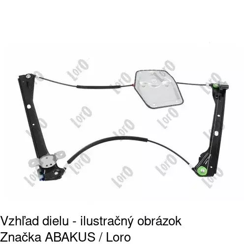 Mechanizmus sťahovania okna elektrický bez motora 9513PSG5 /POLCAR/ - obr. 5