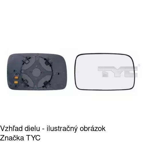Sklo vonkajšieho zrkadla s držiakom 9524542M /POLCAR/ - obr. 2