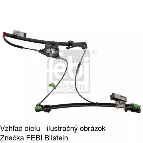 Manuálny mechanizmus okna dverí 9538PSM2 /POLCAR/ - obr. 2