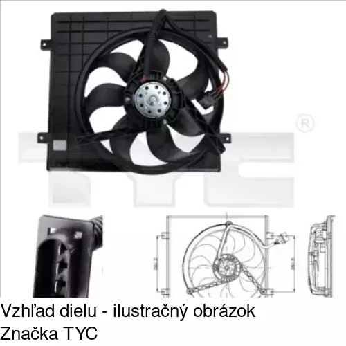 Ventilátor bez krytu / podpery 954123U4 /POLCAR/ - obr. 2