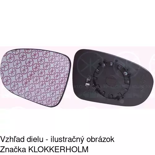 Sklo vonkajšieho zrkadla s držiakom 9550554M /POLCAR/ - obr. 5