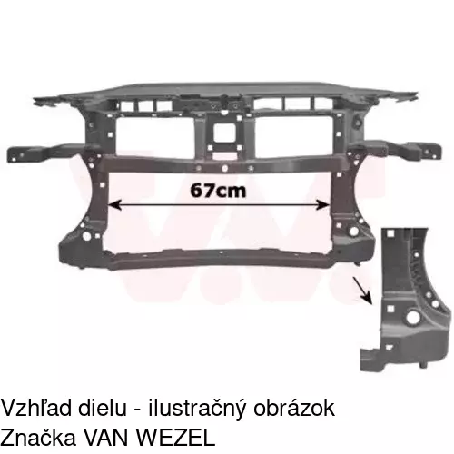 Predné čelo 9555041QT /POLCAR/ - obr. 2