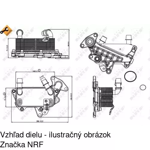 Chladiče oleja 9555L84X /POLCAR/ - obr. 2