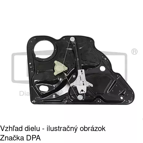 Mechanizmus sťahovania okna elektrický bez motora 9555PSG4 /POLCAR/ - obr. 2