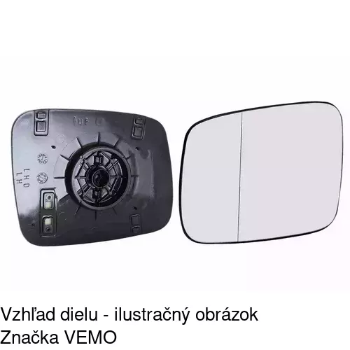 Sklo vonkajšieho zrkadla s držiakom 9566546M /POLCAR/ - obr. 3