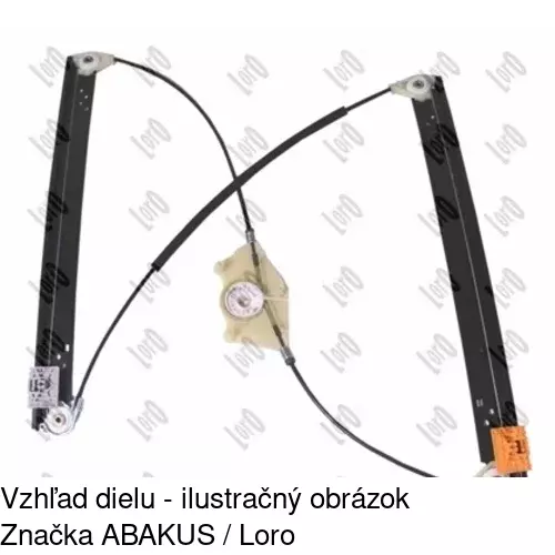Elektrický mechanizmus okna dverí 9580PSG2 /POLCAR/ - obr. 3
