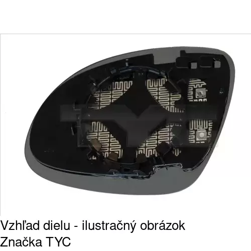 Sklo vonkajšieho zrkadla s držiakom 9585545E /POLCAR/ - obr. 2