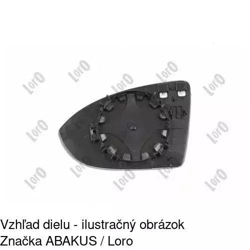 Sklo vonkajšieho zrkadla s držiakom 95C2555M /POLCAR/ - obr. 5