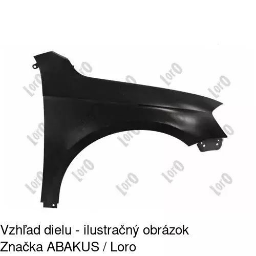 Predný blatník 95D102 /POLCAR/ - obr. 2