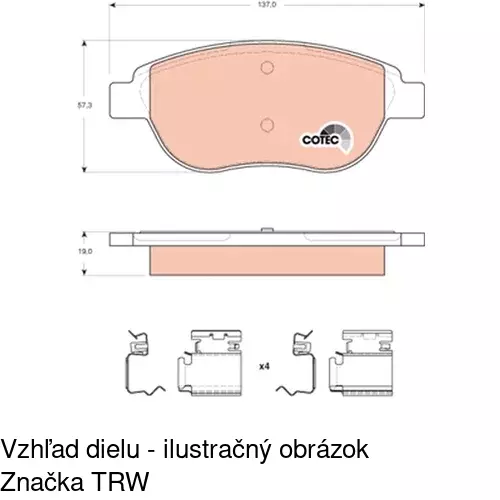 Brzdové dosky POLCAR S70-0066