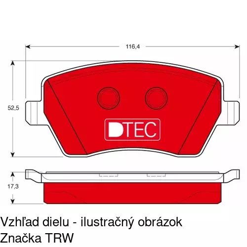 Brzdové dosky S70-0098 /POLCAR/ - obr. 3
