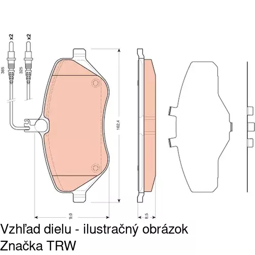 Brzdové dosky S70-0120 /POLCAR/ - obr. 2