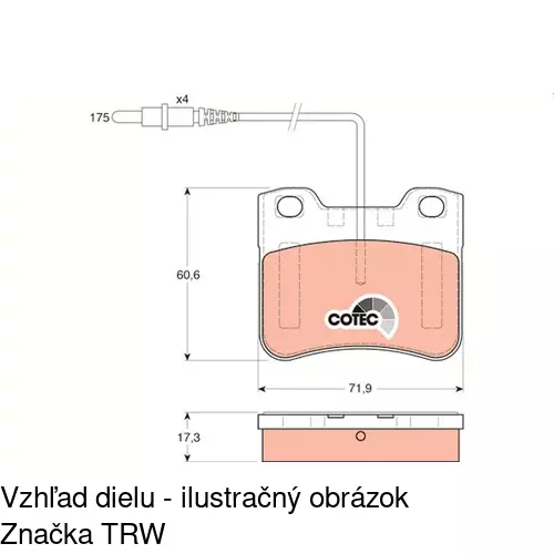 Brzdové dosky POLCAR S70-0134