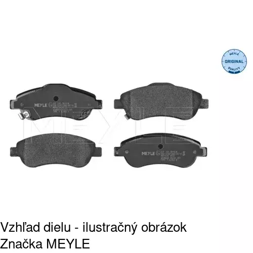 Brzdové dosky S70-0262 /POLCAR/ - obr. 2