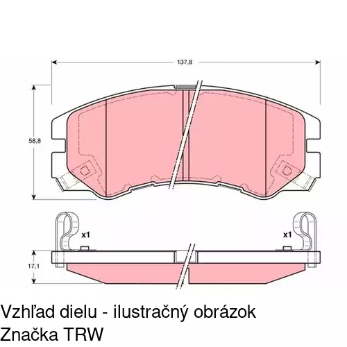 Brzdové dosky S70-0417 /POLCAR/ - obr. 4
