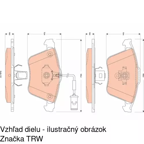 Brzdové dosky S70-0583 /POLCAR/ - obr. 3