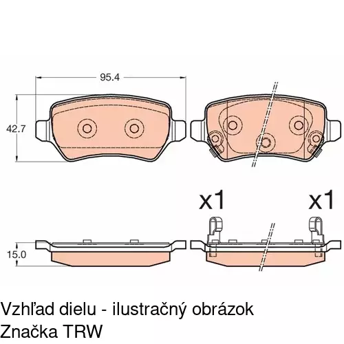 Brzdové dosky POLCAR S70-1082
