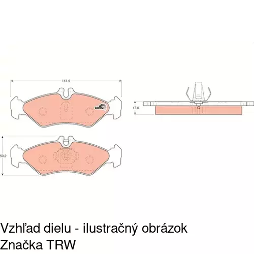 Brzdové dosky S70-1088 /POLCAR/ - obr. 3