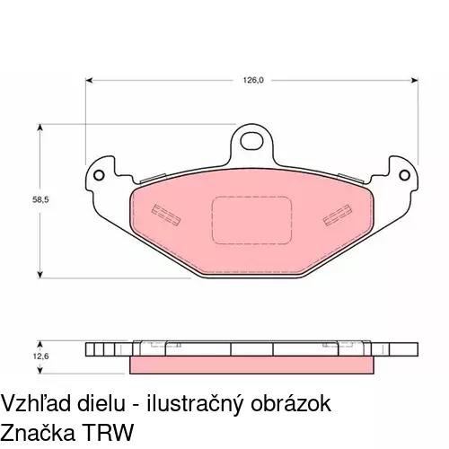 Brzdové dosky S70-1180 /POLCAR/ - obr. 2