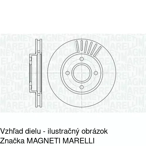 Brzdový kotúč S71-0007 /POLCAR/ - obr. 1