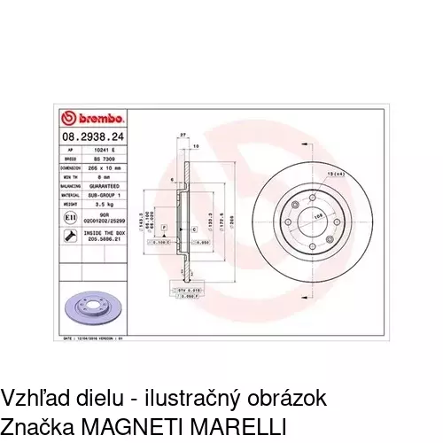 Brzdový kotúč POLCAR S71-0118