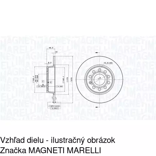Brzdový kotúč POLCAR S71-0289