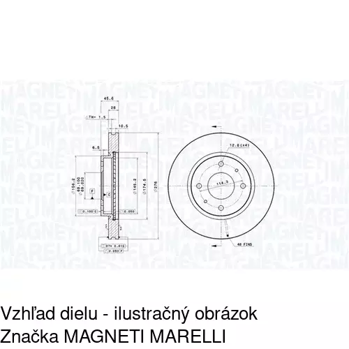 Brzdový kotúč POLCAR S71-0389