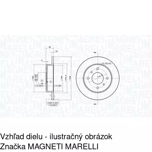 Brzdový kotúč S71-1074 /POLCAR/ - obr. 4