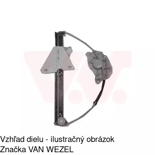 Mechanizmus sťahovania okna elektrický bez motora 1323PSG5 /POLCAR/ - obr. 3