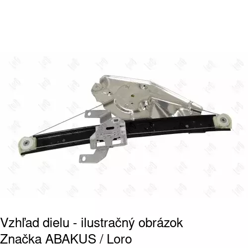 Mechanizmus sťahovania okna elektrický bez motora 1327PSG4 /POLCAR/ - obr. 3