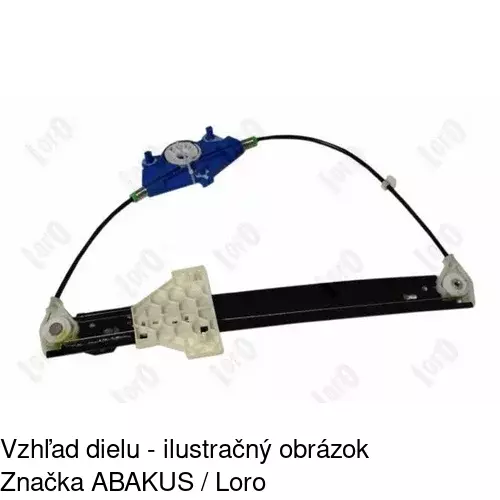 Mechanizmus sťahovania okna elektrický bez motora 1335PSG3 /POLCAR/ - obr. 4