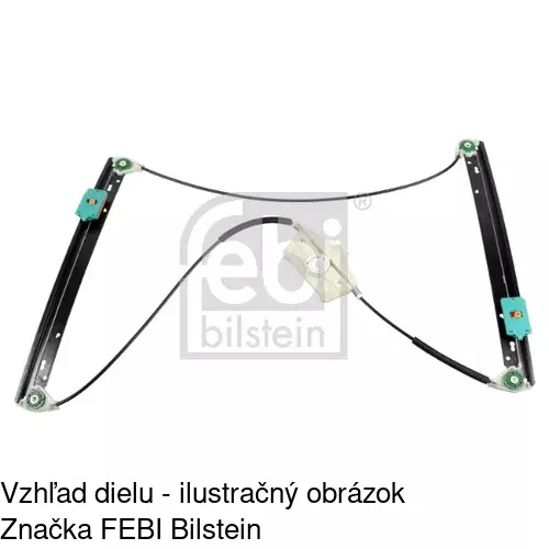 Mechanizmus sťahovania okna elektrický bez motora 1338PSG1 /POLCAR/ - obr. 1