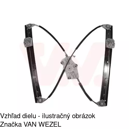 Mechanizmus sťahovania okna elektrický bez motora 1370PSG4 /POLCAR/ - obr. 4