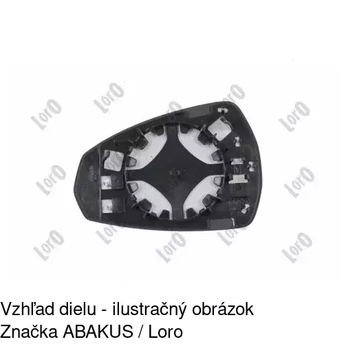 Sklo vonkajšieho zrkadla s držiakom 13C1556M /POLCAR/ - obr. 4